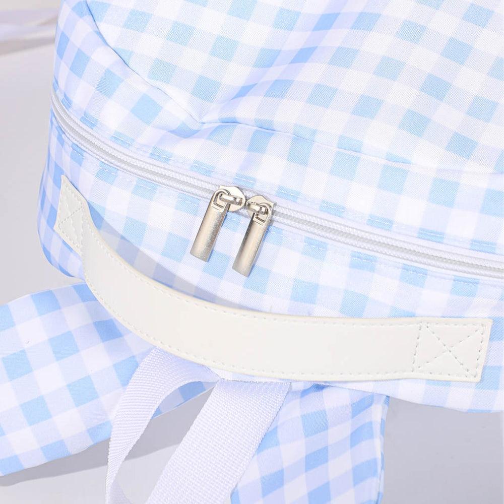 Classic Light Blue Gingham Backpack - The Smocked Pine
